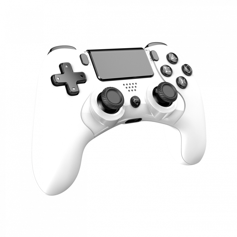 Manette PS4, Contrôleur de Jeu sans Fil Wireless Gamepad avec USB  Rechargeable pour Playstation 4/PS4 Pro/PS3-Blanc