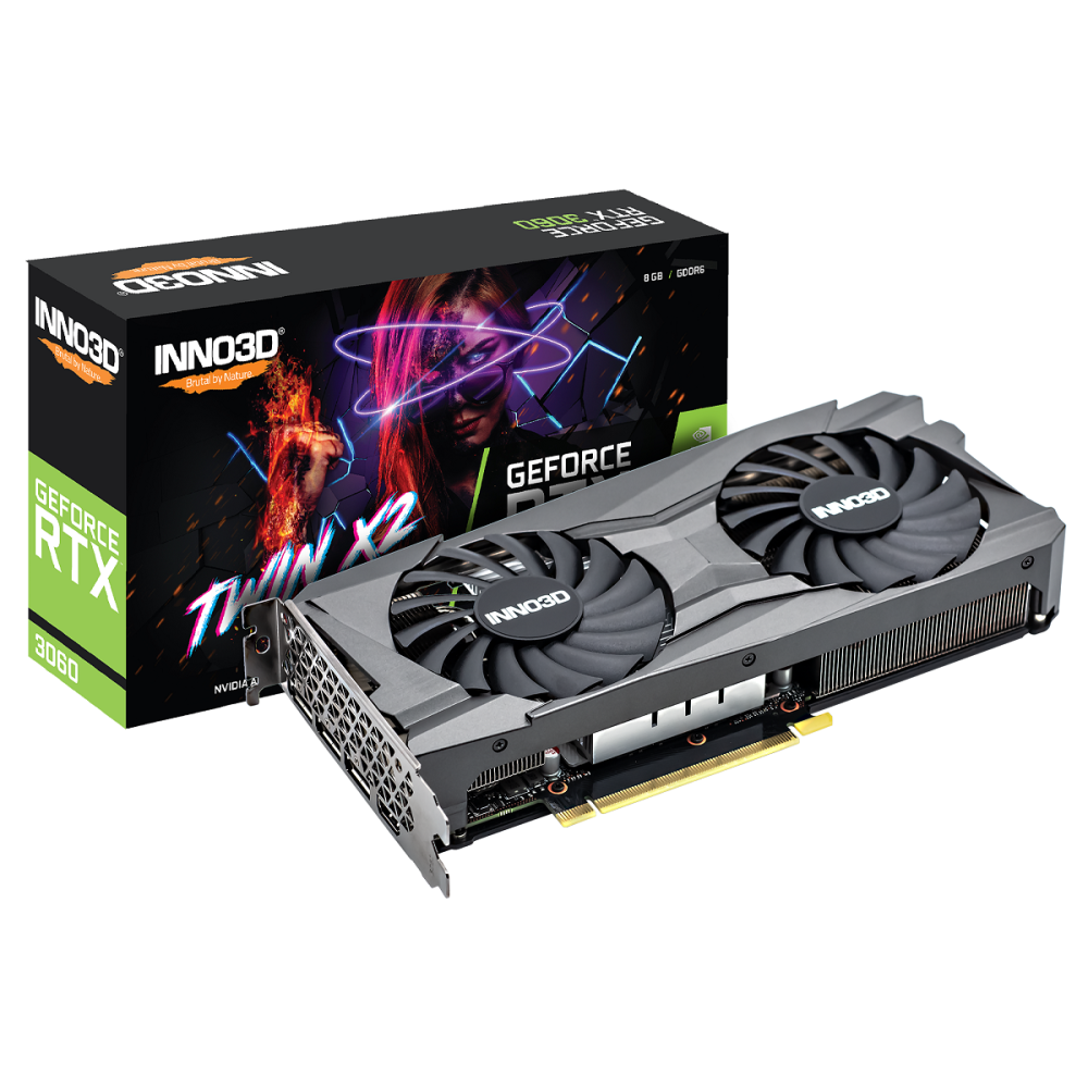 Carte graphique INNO3D GeFORCE RTX 3060 TWIN X2 / 8GB