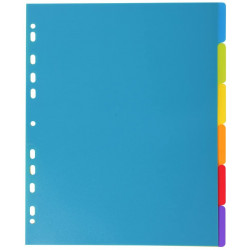 Intercalaire de séparation 6 Positions A4 Coloré Plastique