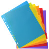 Intercalaire de séparation 6 Positions A4 Coloré Plastique