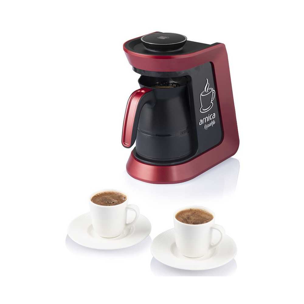 Machine à Café Arnica Köpüklü 32051 / 4 Tasses / 650W / Rouge