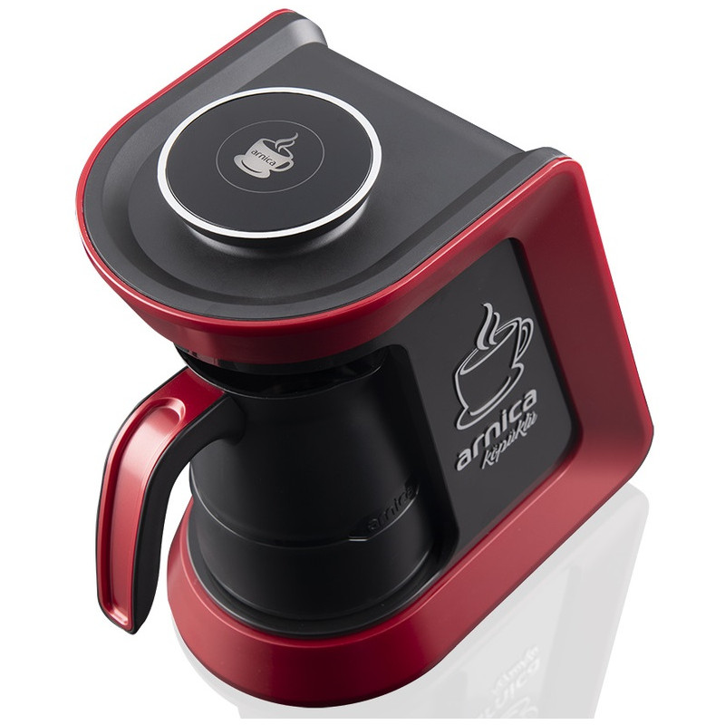 Machine à Café Arnica Köpüklü 32051 / 4 Tasses / 650W / Rouge