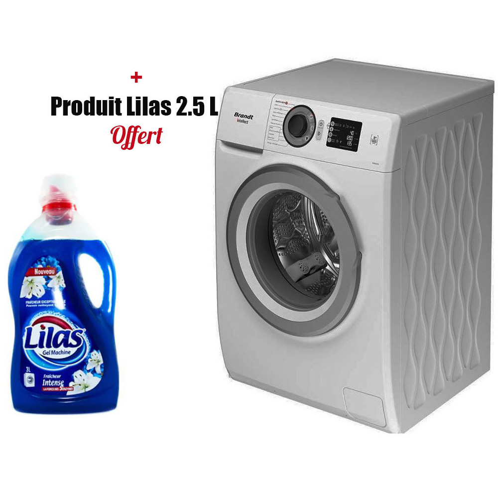 Lave linge Frontale Brandt BAM74SS 7Kg / Silver + Produit Lilas 2.5 Litres Offert