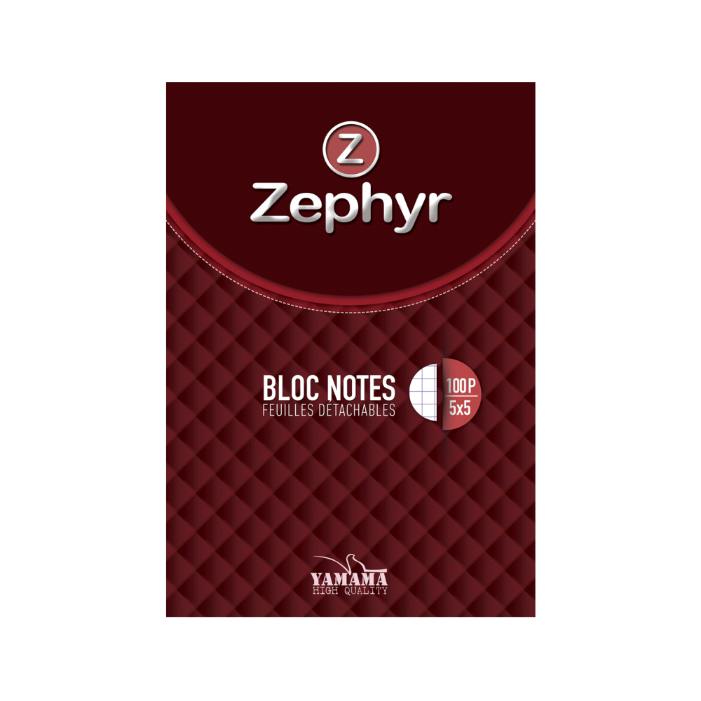 BLOC NOTE YAMAMA ZEPHYR A5 70G 100P BLANC