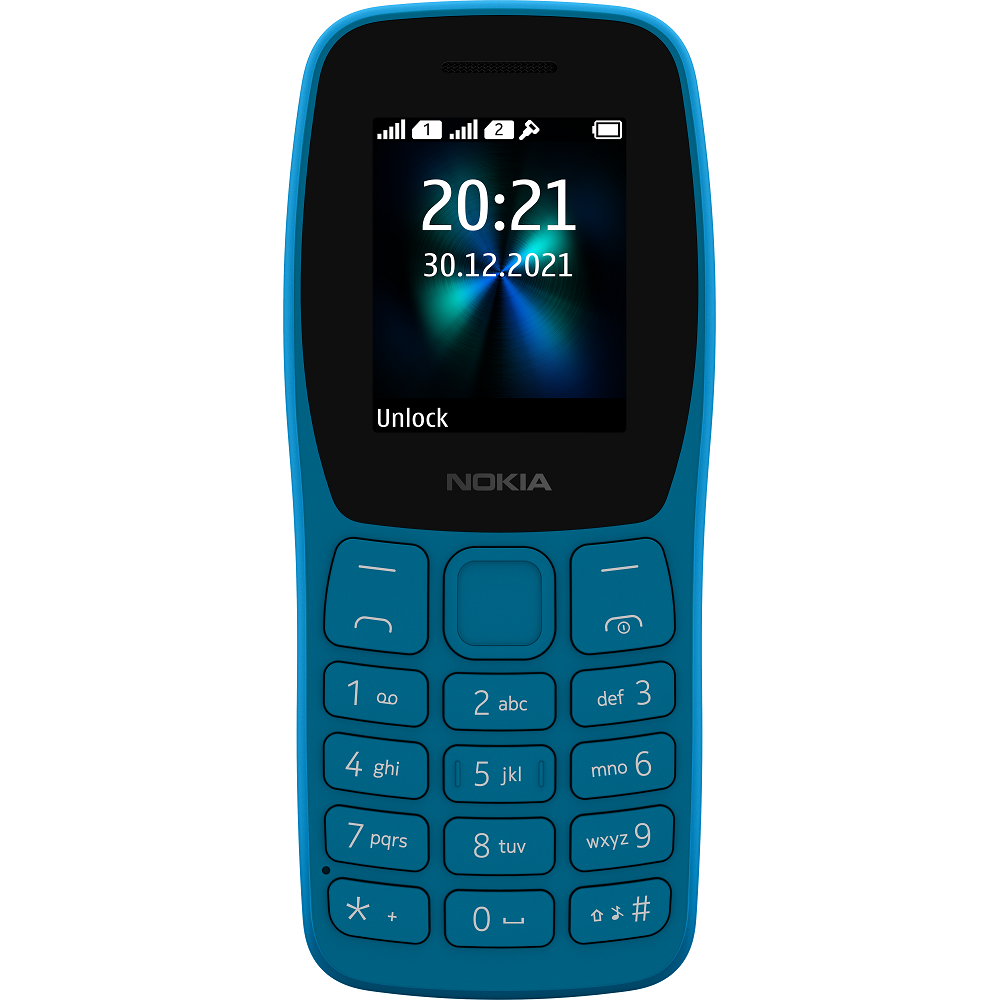 Téléphone Portable Nokia 110 / Double SIM / Bleu