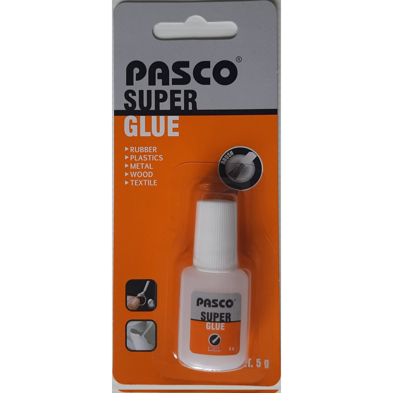 Colle Super Glue PASCO avec pinceaux / 5gr