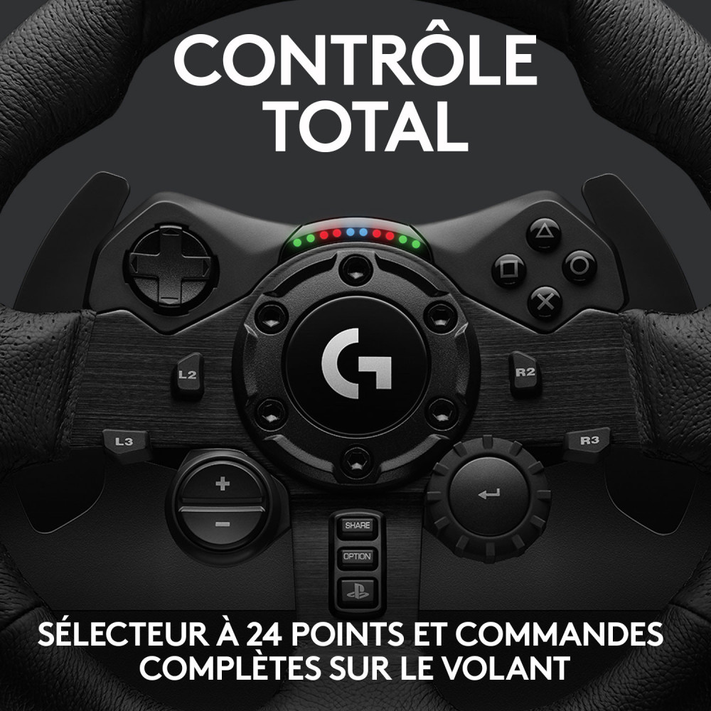 Volant de course avec pédales Logitech G G923 pour PC / PlayStation 4 & 5