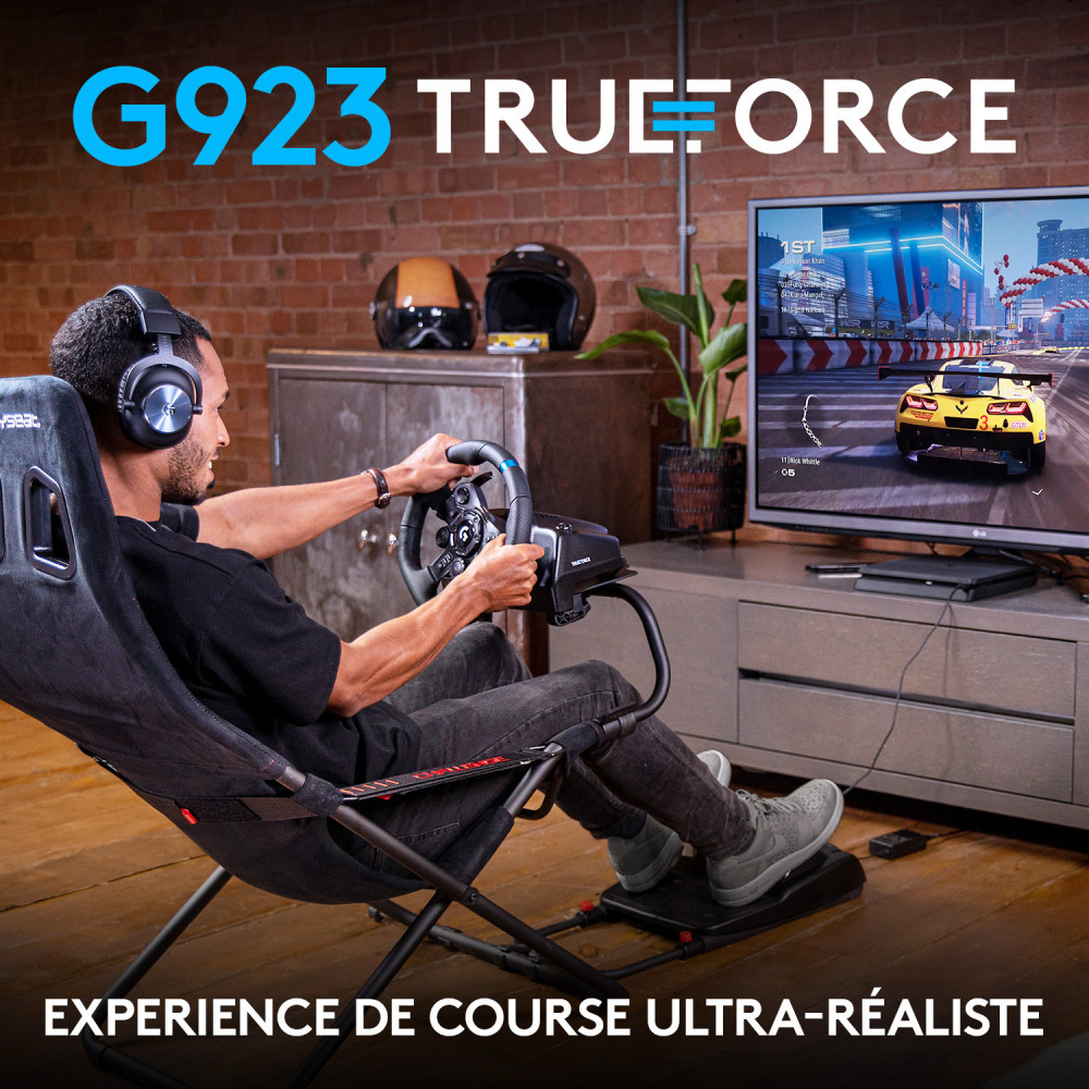 Volant de course avec pédales Logitech G G923 pour PC / PlayStation 4 & 5