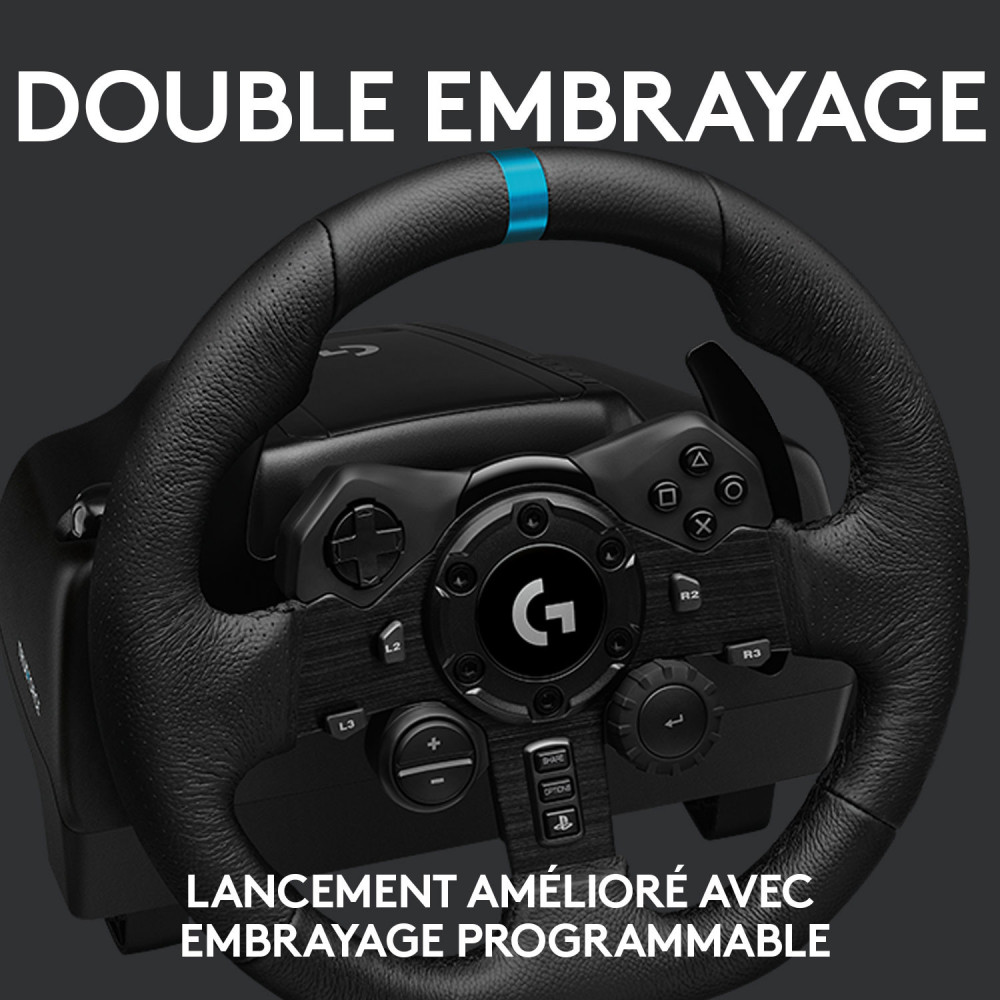 Volant de course avec pédales Logitech G G923 pour PC / PlayStation 4 & 5