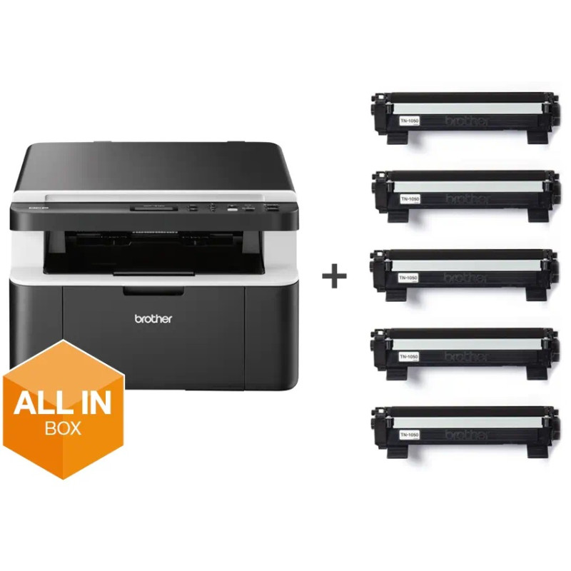 Pack All In Box imprimante multifonction 3-en-1 laser monochrome / WiFi + 5 x toners TN-1050