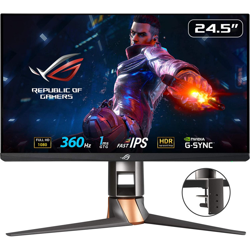 ECRAN ASUS GAMING ROG Swift PG259QN 24.5 Full HD LED / 360 Hz + Support