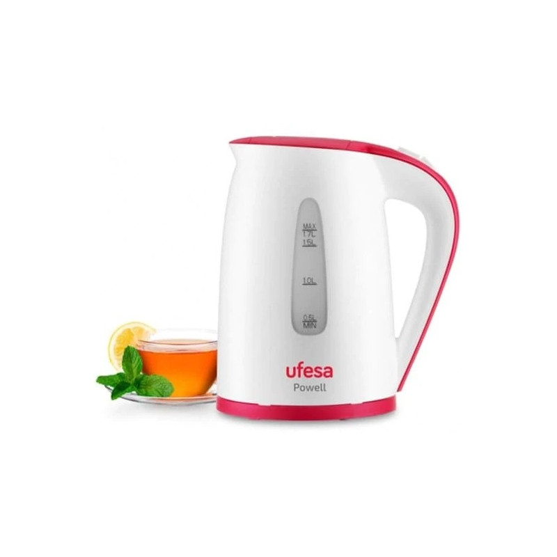 Bouilloire UFESA 2400W / 1.7L / Rouge & Blanc