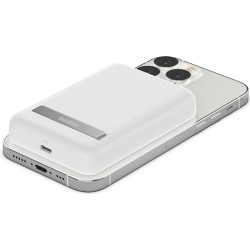 Power Bank magnétique sans fil / avec socle intégré / Blanc