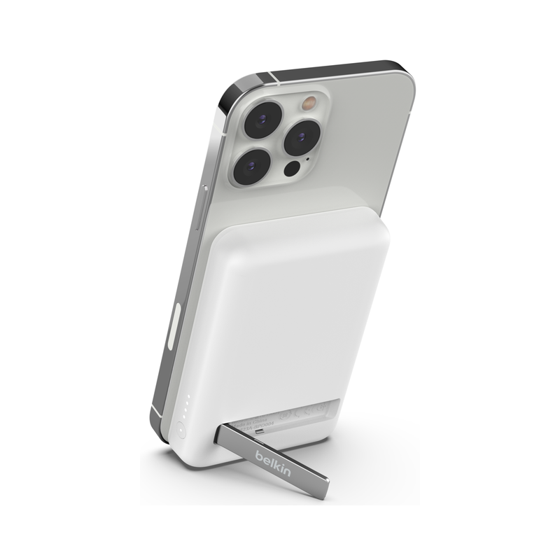 Power Bank magnétique sans fil / avec socle intégré / Blanc