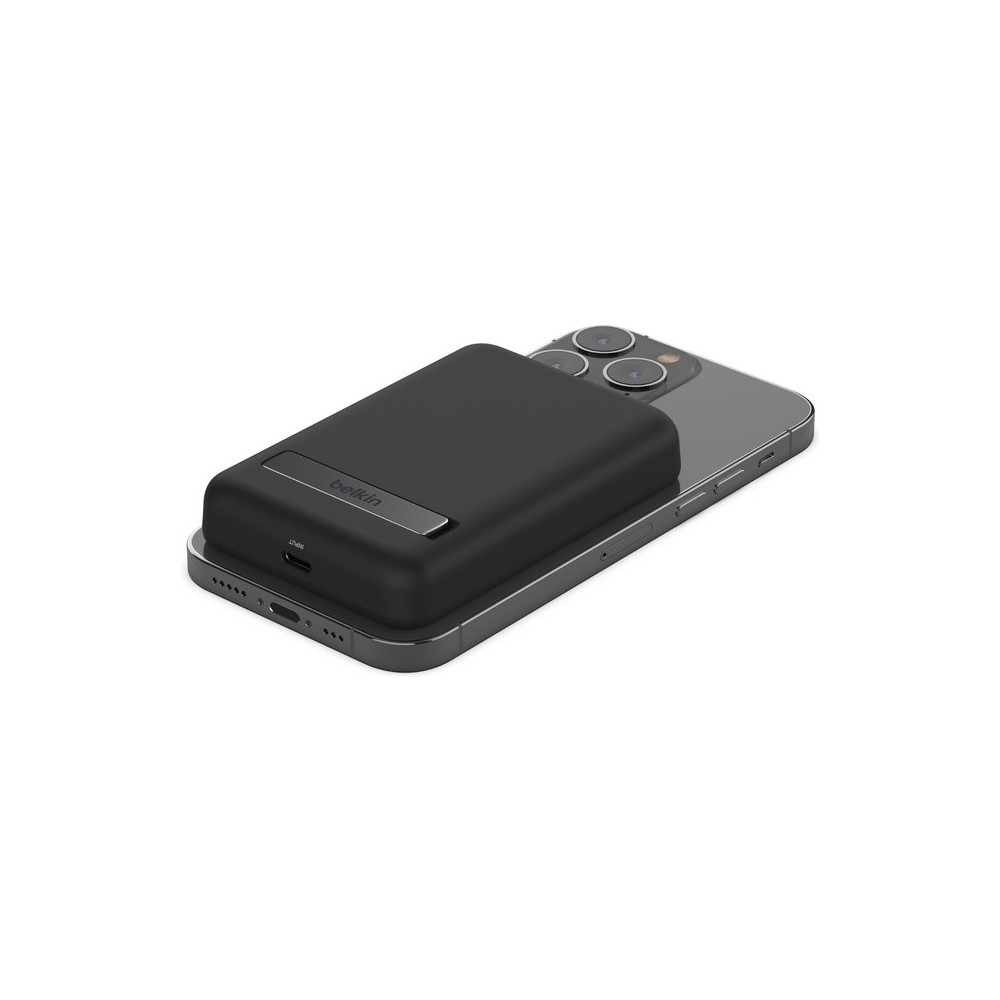 Power Bank magnétique sans fil / avec socle intégré / Noir