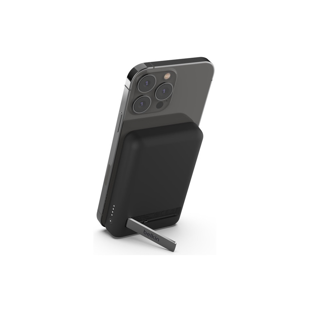 Power Bank magnétique sans fil / avec socle intégré / Noir