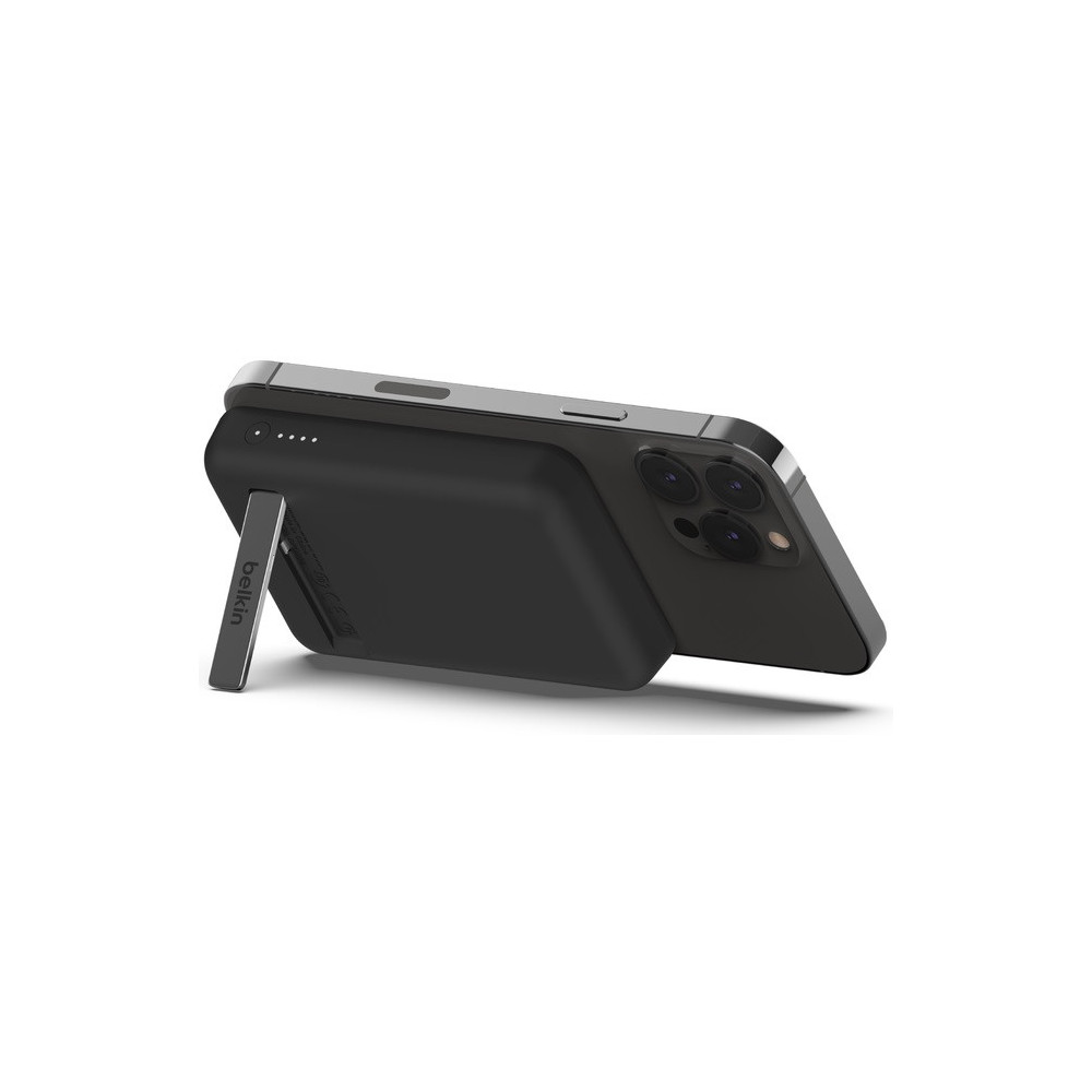Power Bank magnétique sans fil / avec socle intégré / Noir