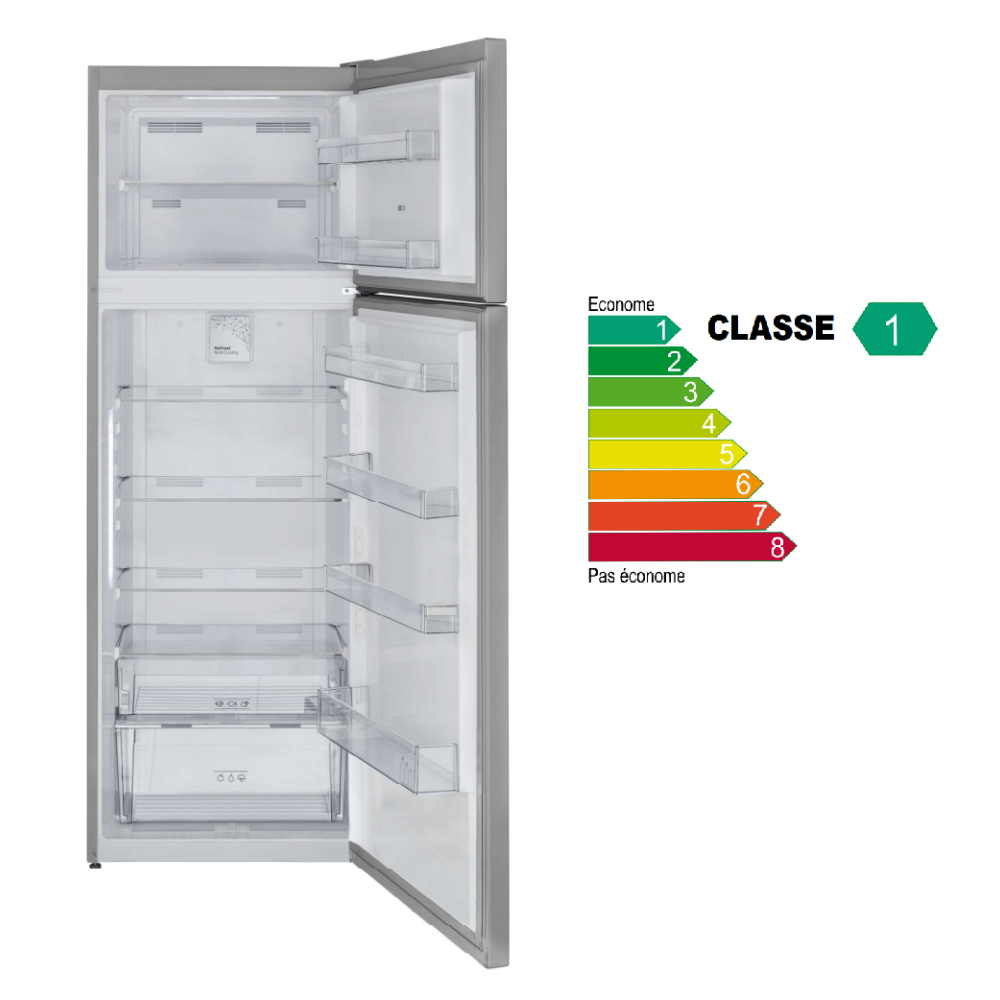 Réfrigérateur TELEFUNKEN No Frost Double Portes 451 Litres/ inox avec Afficheur