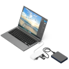 Hub USB-C multiport 6-en-1 avec support / Blanc