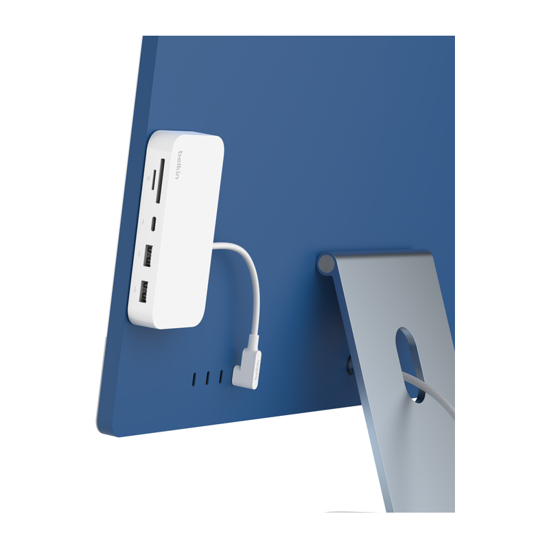 Hub USB-C multiport 6-en-1 avec support / Blanc