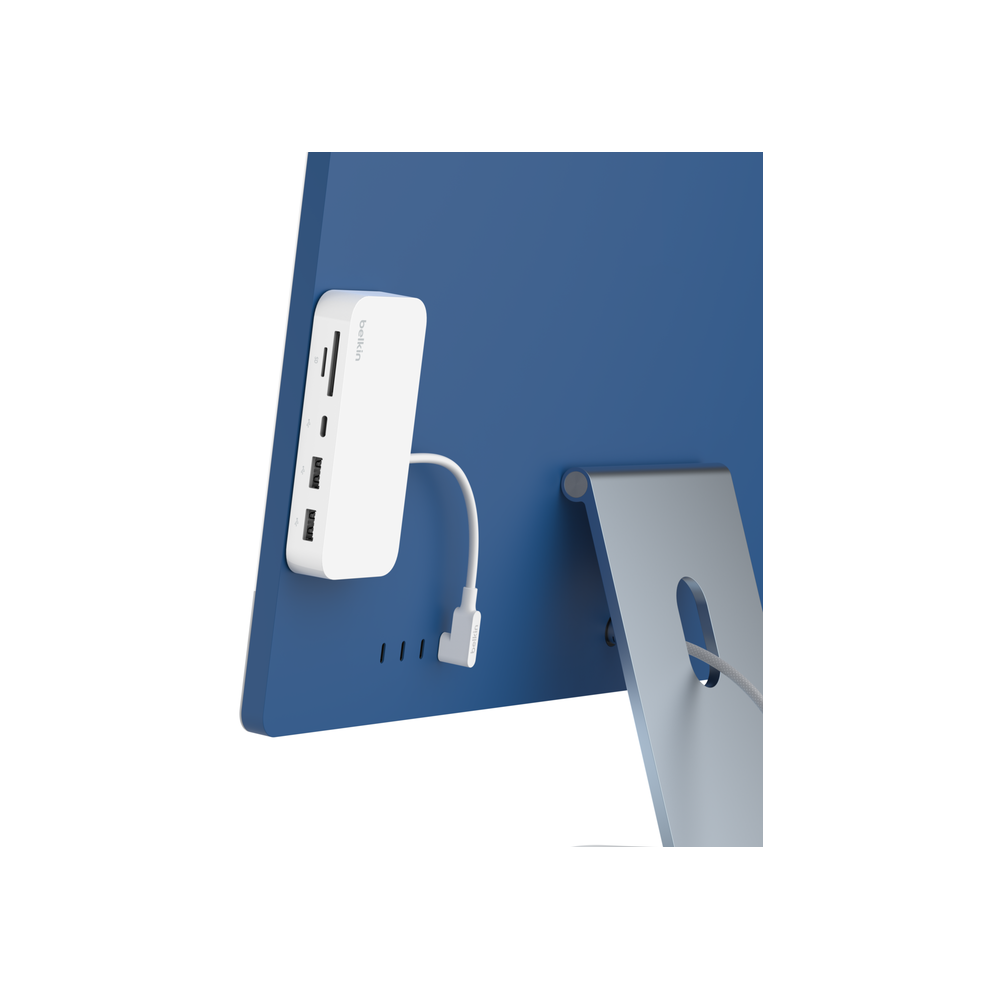 Hub USB-C multiport 6-en-1 avec support / Blanc
