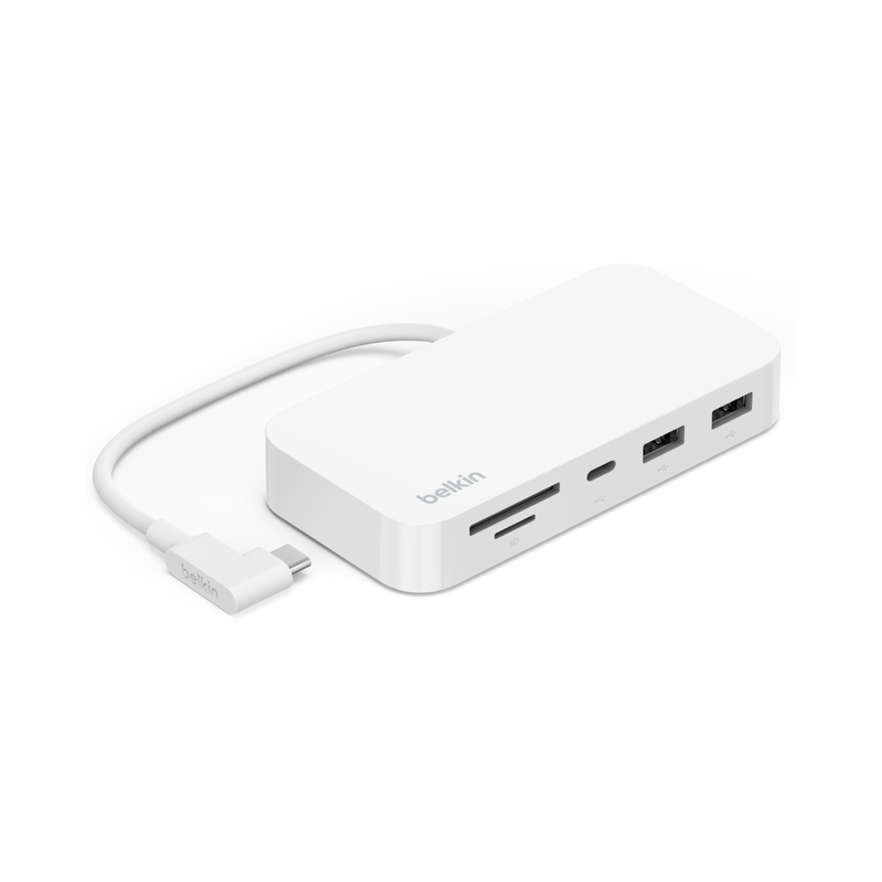 Hub USB-C multiport 6-en-1 avec support / Blanc