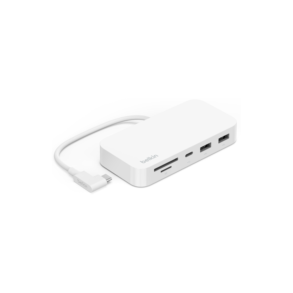 Hub USB-C multiport 6-en-1 avec support / Blanc