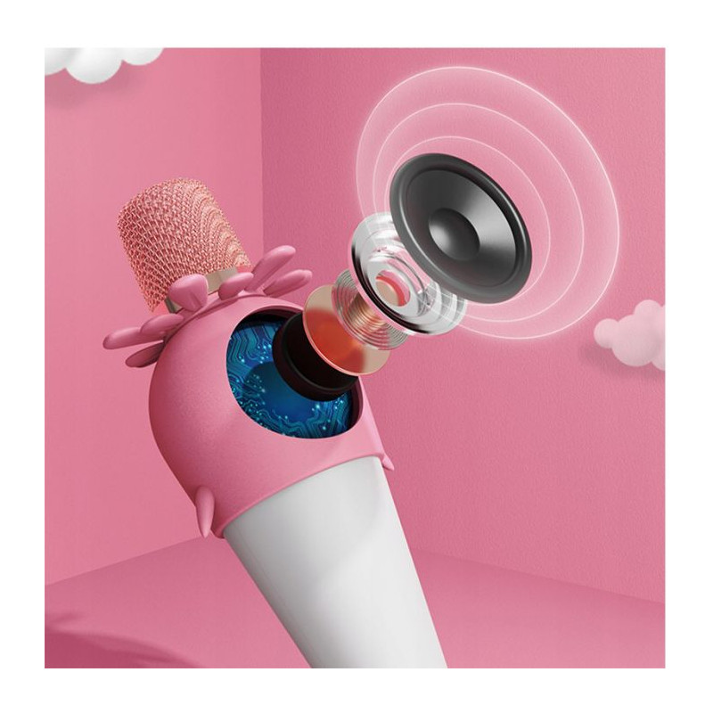 Microphone de karaoké sans fil Forever AMS-200 / Rose