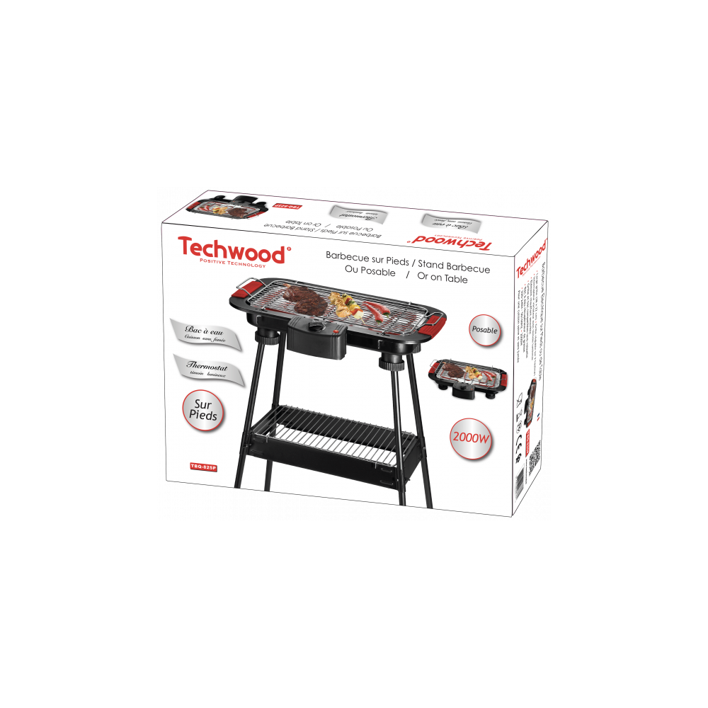 Barbecue Électrique sur pieds ou de Table Techwood TBQ-825P