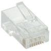 100x Connecteurs modulaire RJ45 UTP Cat6 / Transparent