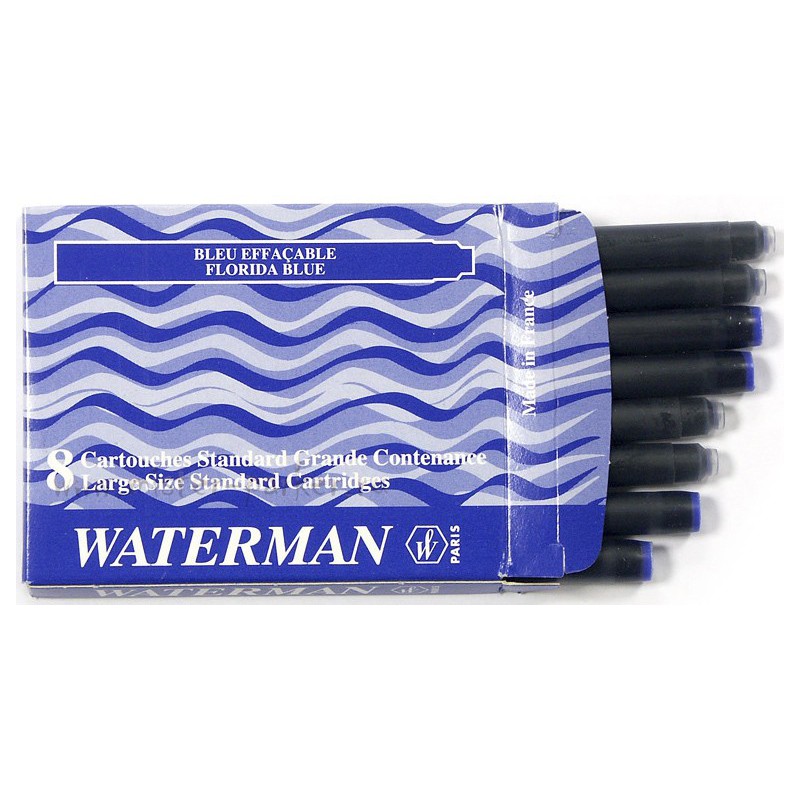 Etui 8xCartouches Waterman  Standards Grandes Contenance bleu