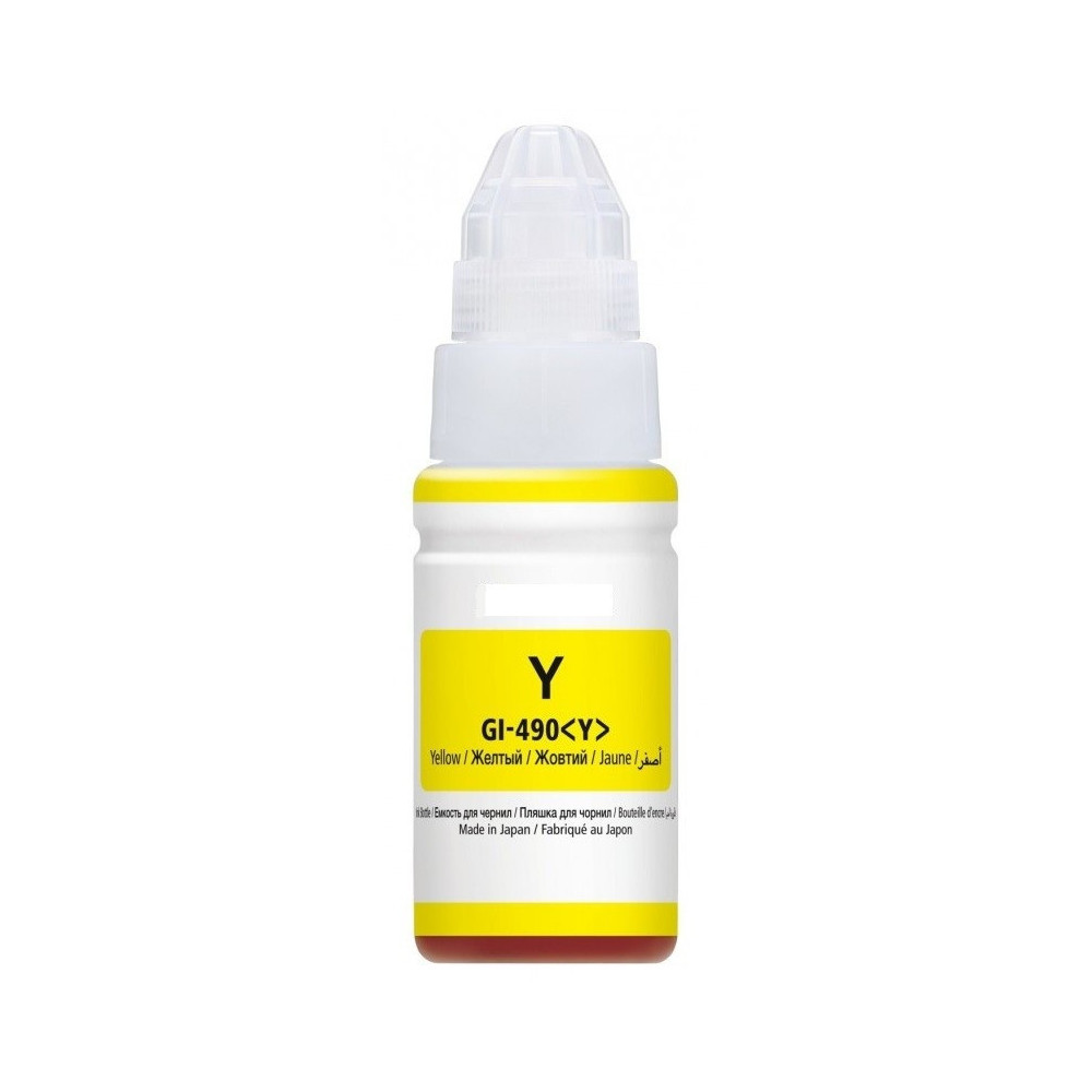 BOUTEILLE D'ENCRE ADAPTABLE CANON GI-490Y / 100ML / YELLOW