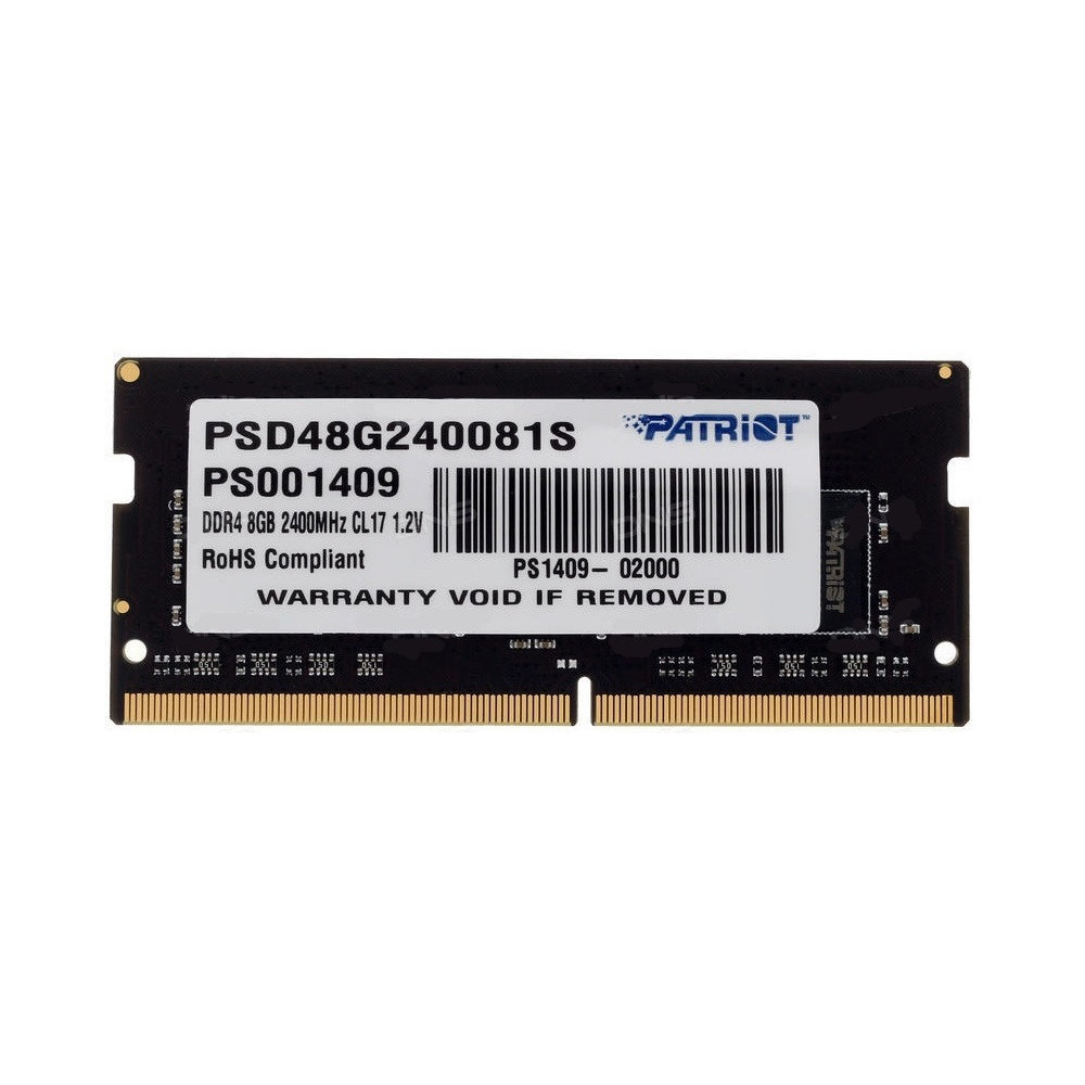 Barette Mémoire Patriot Signature SO-DIMM DDR4 CL17 / 8 Go / 2400MHz