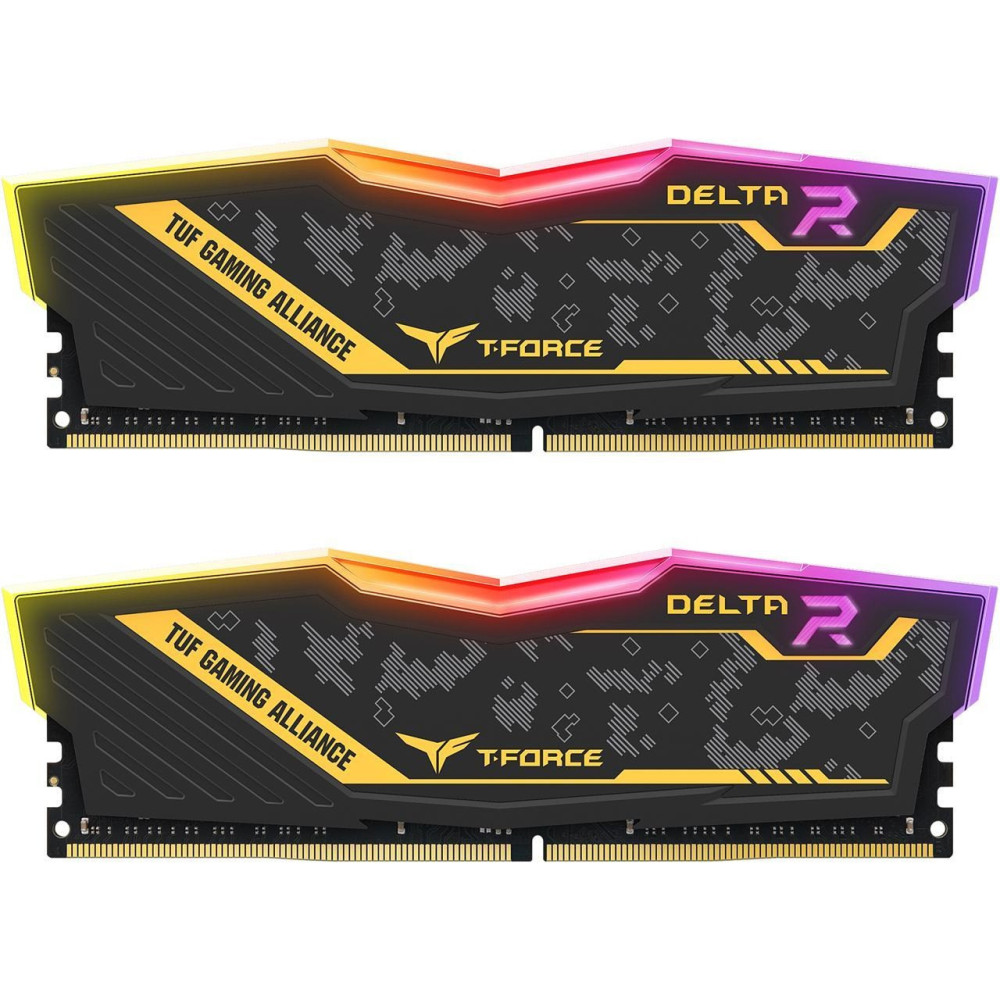 Barettes Mémoire TeamGroup T-FORCE DELTA TUF Gaming RGB UD-D4 16GO / 2x 8Go / 3200 Mhz