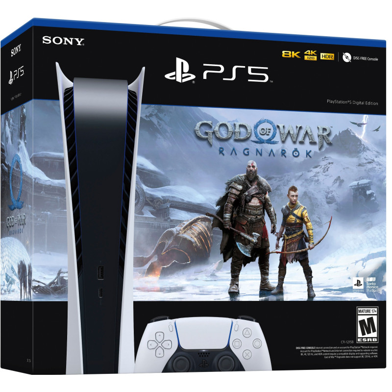 Console PlayStation 5 Edition Digitale + God of War Ragnarök +Station de  charge dual sense