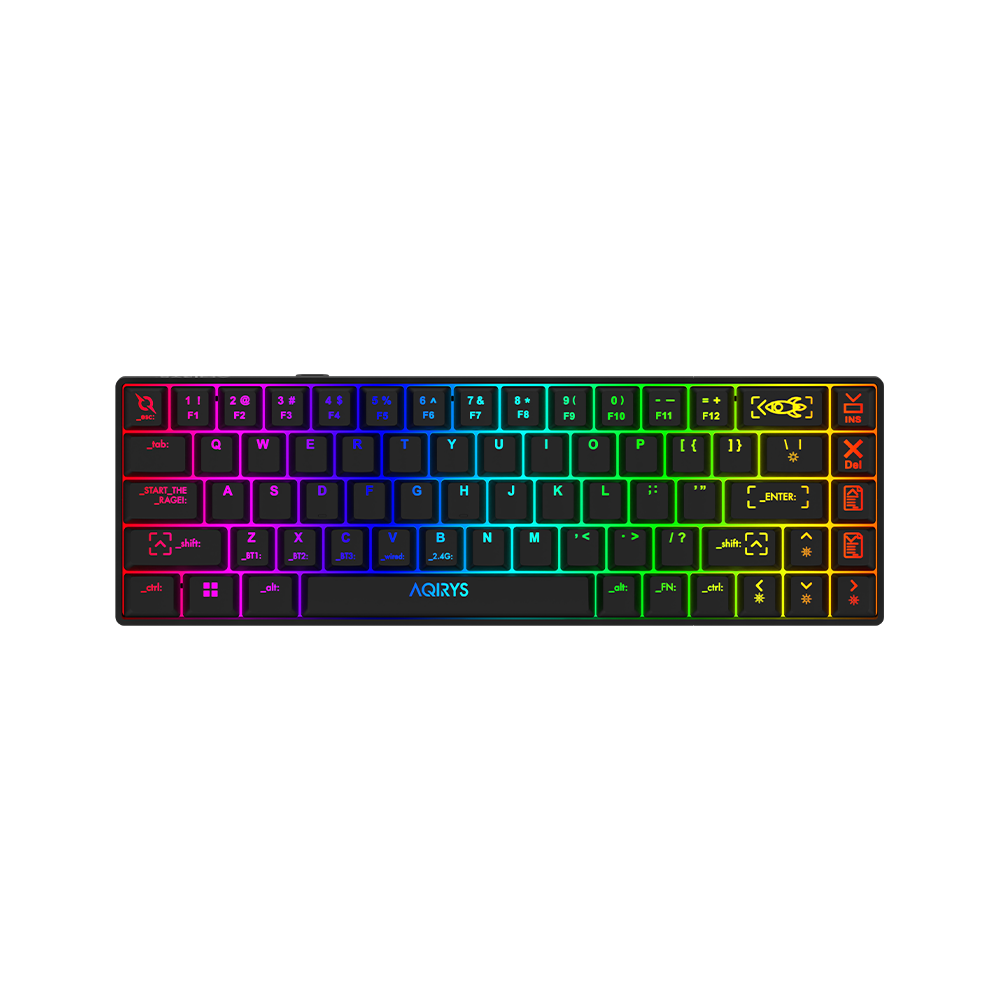 Clavier Gamer Mécanique AQIRYS MIRA / 100% Anti-ghosting /  RGB  / Noir