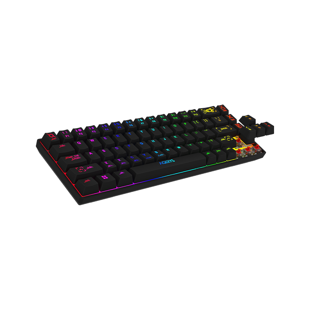 Clavier Gamer Mécanique AQIRYS MIRA / 100% Anti-ghosting /  RGB  / Noir