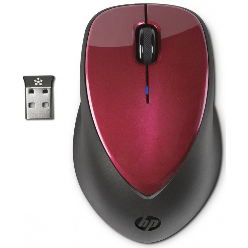 Souris sans fil HP x4000 avec pointeur laser (rouge rubis)