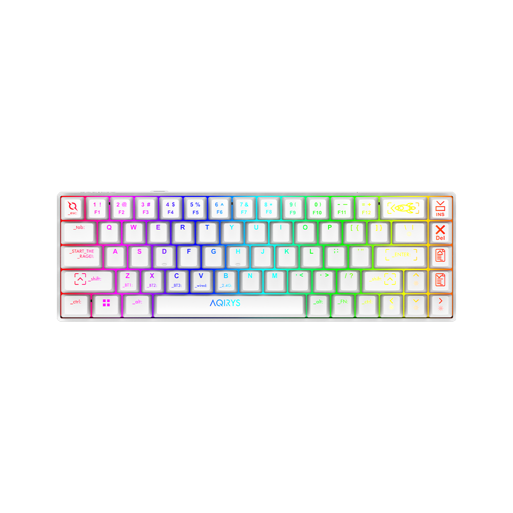 Clavier Gamer Mécanique AQIRYS MIRA / 100% Anti-ghosting /  RGB  / Blanc