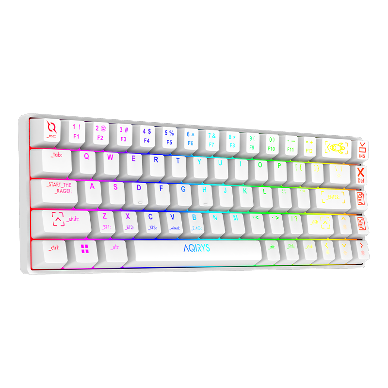 Clavier Filaire Gamer Mécanique AQIRYS ADARA 100% Anti-ghosting RGB - Blanc