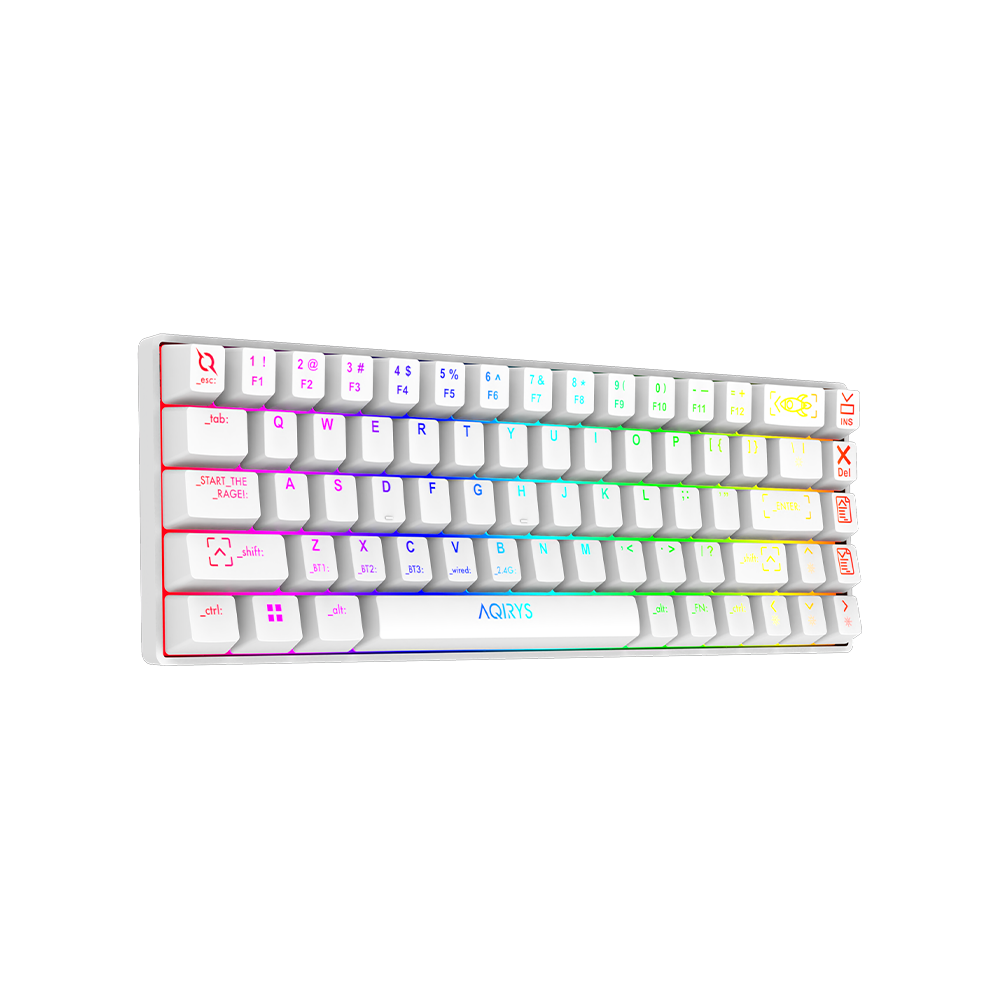 Clavier Gamer Mécanique AQIRYS MIRA / 100% Anti-ghosting /  RGB  / Blanc