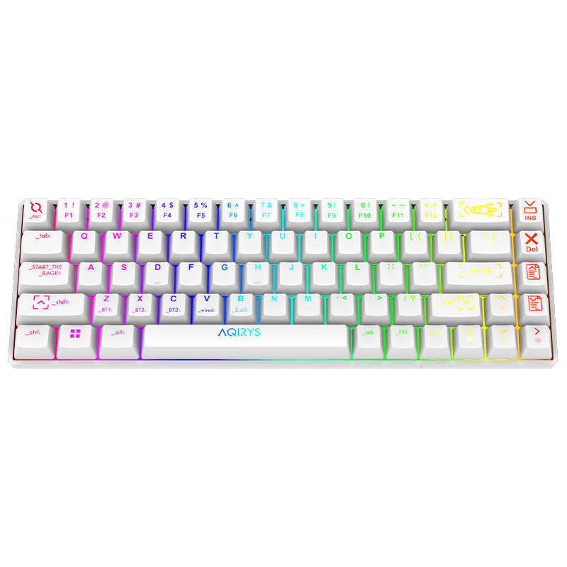 Clavier Gamer Mécanique AQIRYS MIRA / 100% Anti-ghosting / RGB / Blanc