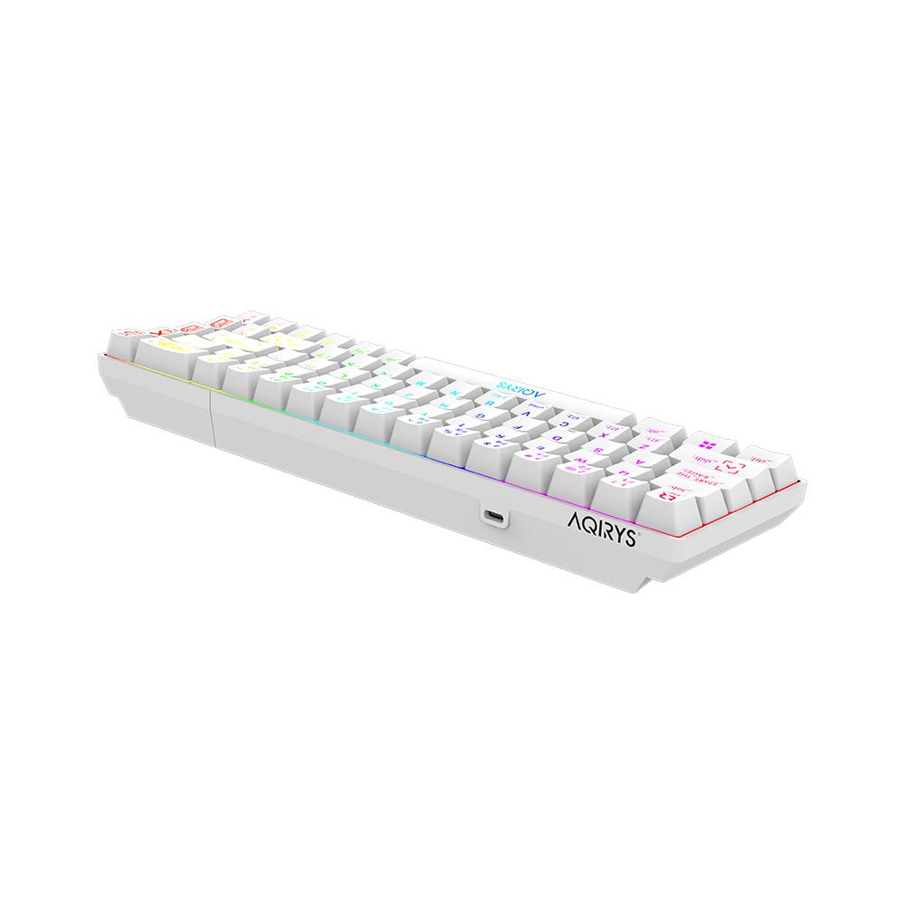 Clavier Gamer Mécanique AQIRYS MIRA / 100% Anti-ghosting /  RGB  / Blanc