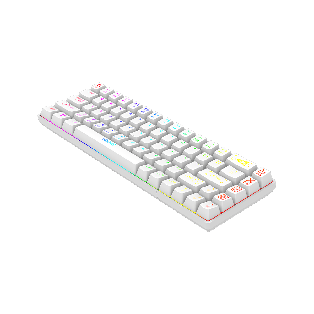 Clavier Gamer Mécanique AQIRYS MIRA / 100% Anti-ghosting /  RGB  / Blanc