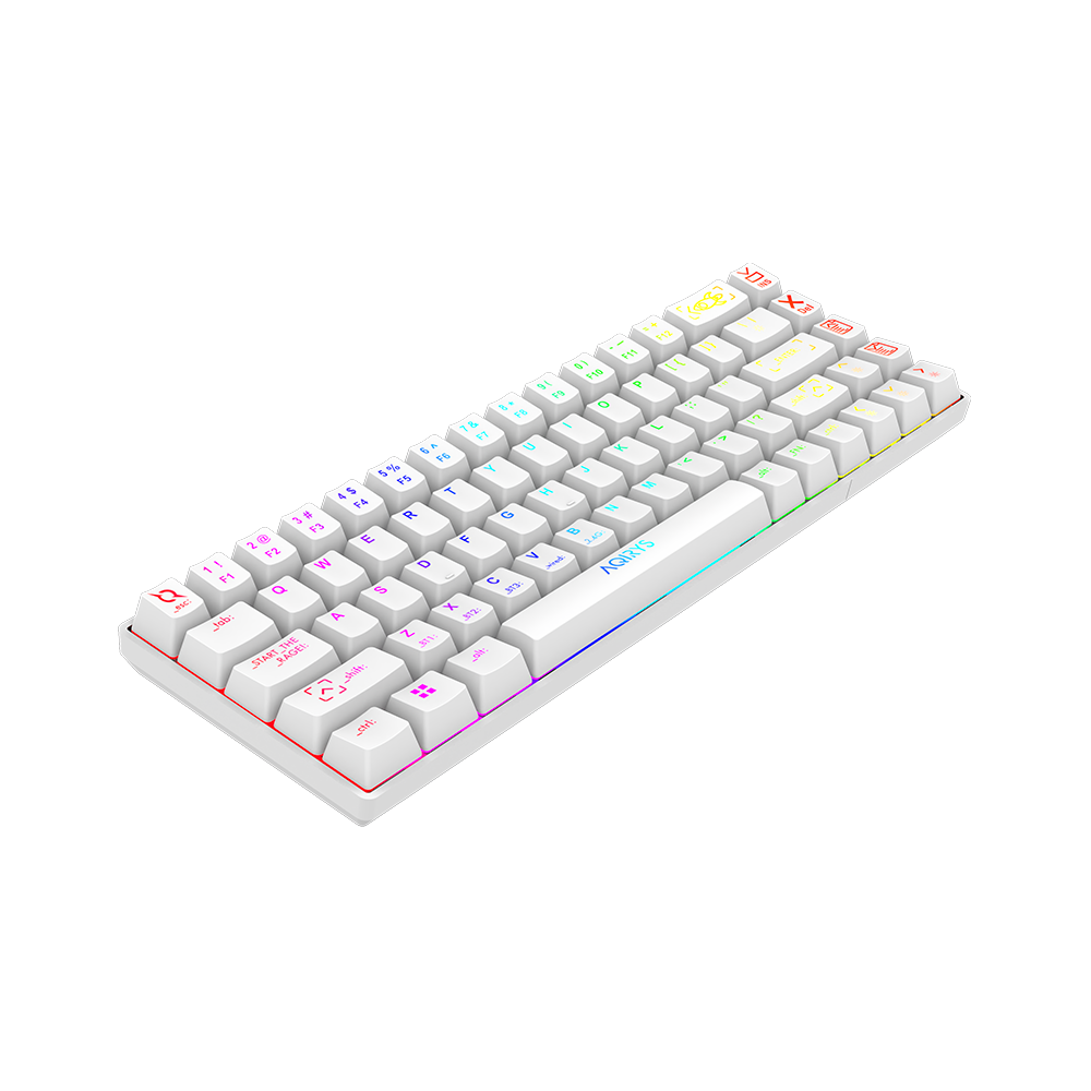 Clavier Gamer Mécanique AQIRYS MIRA / 100% Anti-ghosting /  RGB  / Blanc