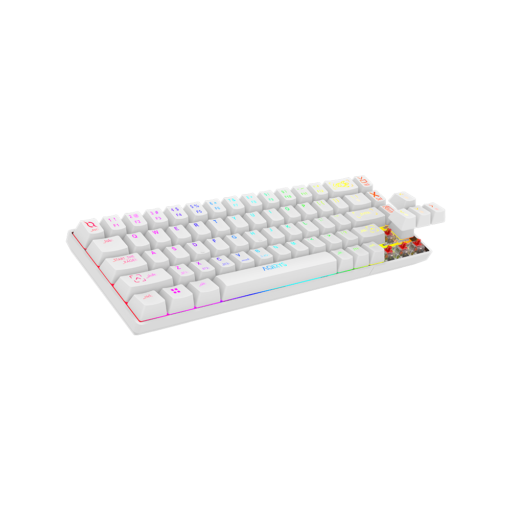 Clavier Gamer Mécanique AQIRYS MIRA / 100% Anti-ghosting /  RGB  / Blanc
