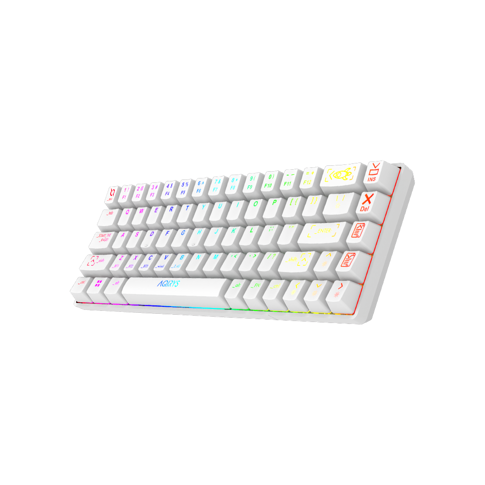 Clavier Gamer Mécanique AQIRYS MIRA / 100% Anti-ghosting /  RGB  / Blanc