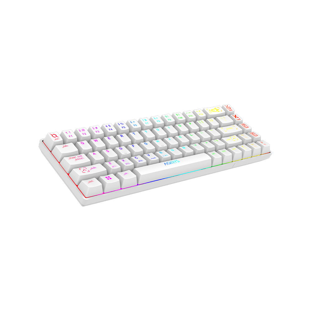 Clavier Gamer Mécanique AQIRYS MIRA / 100% Anti-ghosting /  RGB  / Blanc