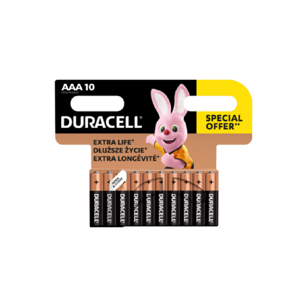 10x Piles DURACELL Plus Power AAA