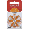 6x Piles Maxell Hearing Aid 13 pour appareils auditifs